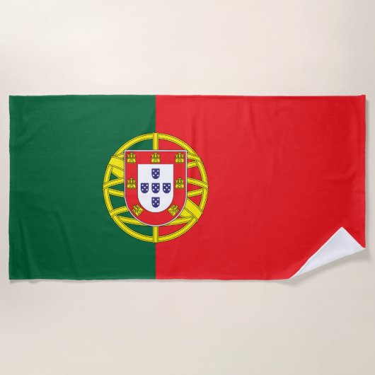 portugiesische Flagge Strandtuch (Vorderseite)