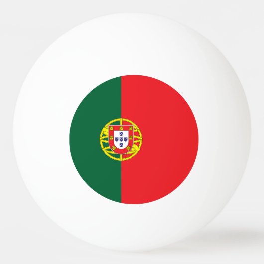 portugiesische Flagge Tischtennisball (Vorderseite)