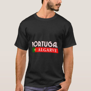 Portugiesische Flagge und die Region Algarve T-Shirt