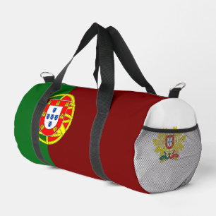 Portugiesische Flagge und Wappen Duffle Bag