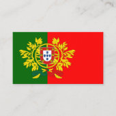 Portugiesische Flagge und Wappen, Flagge Portugals Visitenkarte (Vorderseite)