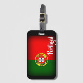 Portugiesische Flagge verdunkelt Gepäckanhänger (Vorderseite Vertikal)