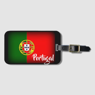 Portugiesische Flagge verdunkelt Gepäckanhänger