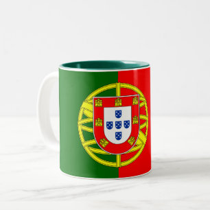 Portugiesische Flagge Zweifarbige Tasse
