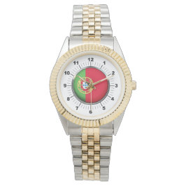 Portugiesische Flagge - Zweitklone-Armbanduhr Armbanduhr