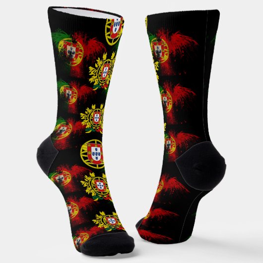 Portugiesische Flaggen Socken (Gewinkelt)