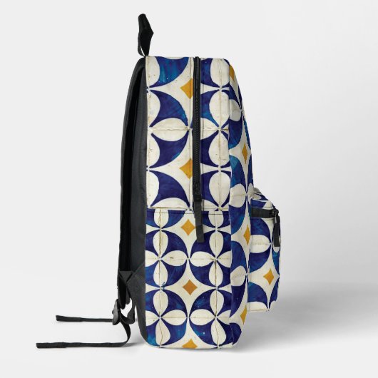 Portugiesische Flies - Azulejo-Muster Bedruckter Rucksack (Links)