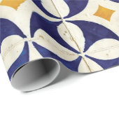 Portugiesische Flies - Azulejo-Muster Geschenkpapier (Rolleneckpunkt)