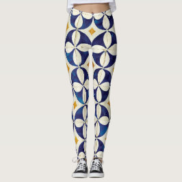 Portugiesische Flies - Azulejo-Muster Leggings