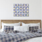 Portugiesische Flies - Azulejo-Muster Leinwanddruck (Insitu (Schlafzimmer))