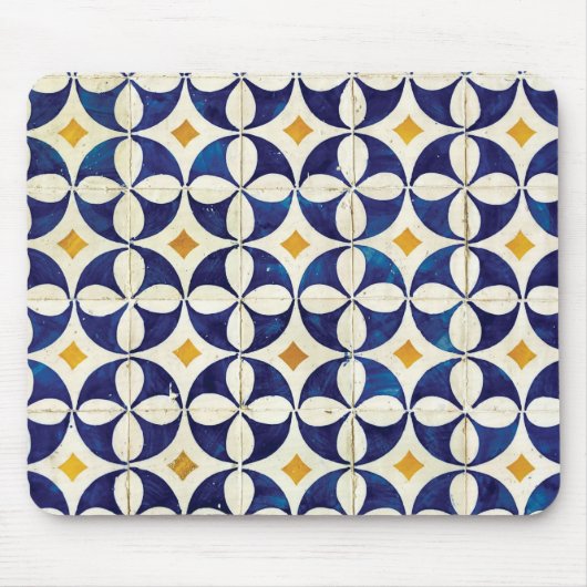 Portugiesische Flies - Azulejo-Muster Mousepad (Vorne)
