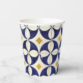 Portugiesische Flies - Azulejo-Muster Pappbecher (Rückseite)