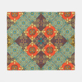 Portugiesische Flies Talavera Style Muster Fleecedecke (Vorderseite (Horizontal))