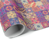 Portugiesische Flies Talavera Style Muster Geschenkpapier (Rolleneckpunkt)