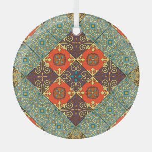 Portugiesische Flies Talavera Style Muster Ornament Aus Glas