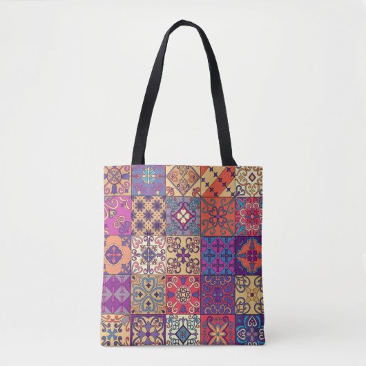 Portugiesische Flies Talavera Style Muster Tasche (Vorderseite)
