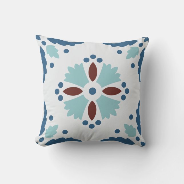 Portugiesische Fliese Kissen (Vorderseite)