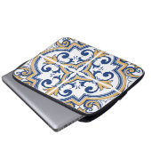 Portugiesische Fliesen 1 Laptopschutzhülle (Vorne Knopf)