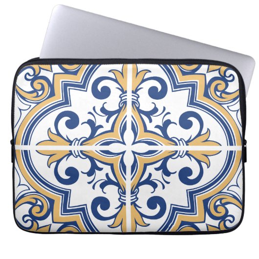 Portugiesische Fliesen 1 Laptopschutzhülle (Vorderseite)