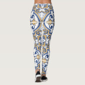 Portugiesische Fliesen 1 Leggings (Rückseite)