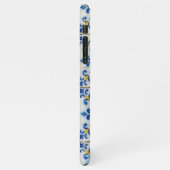 Portugiesische Fliesen - Azulejo Blau- und Gelbmus iPhone Hülle (Linke Seite)