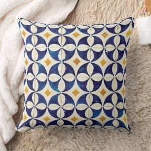 Portugiesische Fliesen - Azulejo-Musterdesign Kissen