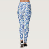 Portugiesische Fliesen Azulejo Pattern Yoga Pants  Leggings (Rückseite)