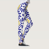 Portugiesische Fliesen Azulejo Pattern Yoga Pants  Leggings (Rechts)