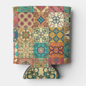 Portugiesische Fliesen: Azulejo Stil nahtlos Muste Dosenkühler (Vorderseite)