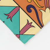 Portugiesische Fliesen: Azulejo Stil nahtlos Muste Fleecedecke (Ecke)