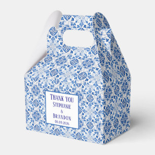 Portugiesische Fliesen Blaue Mittelmeer-Hochzeit Geschenkschachtel