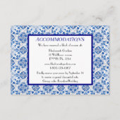 Portugiesische Fliesen Blue Wedding Unterkünfte Begleitkarte (Vorderseite)