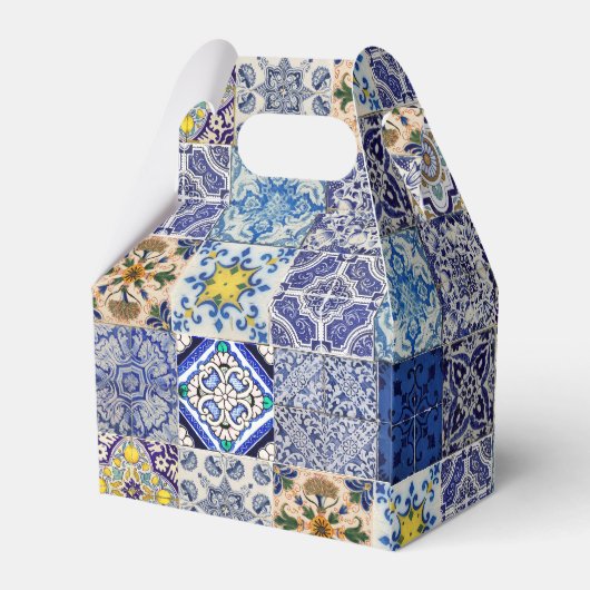 Portugiesische Fliesen-Gastgeschenk Hochzeit Geschenkschachtel (Rückseite)