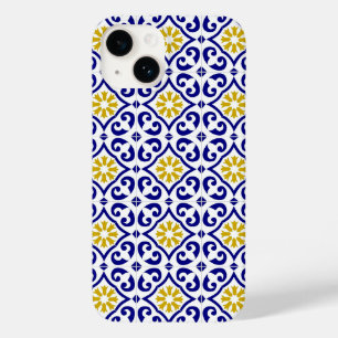 Portugiesische Fliesen mediterrane Blüten Case-Mate iPhone 14 Hülle