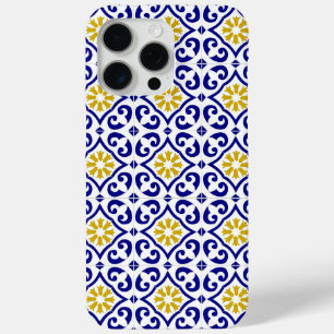 Portugiesische Fliesen Mittelmeer Blau Blumenmuste Case-Mate iPhone Hülle