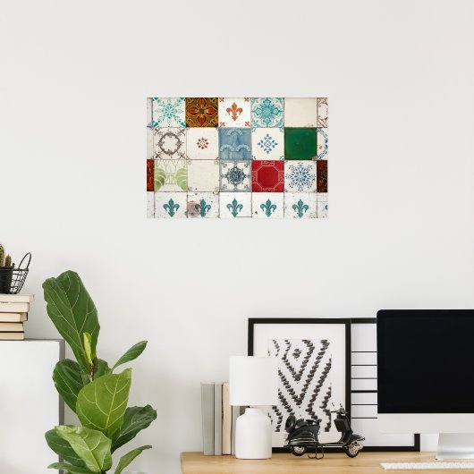 Portugiesische Fliesen Poster (Heimbüro)