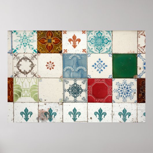 Portugiesische Fliesen Poster (Vorne)
