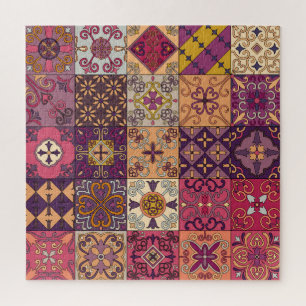 Portugiesische Fliesen: Talavera-Stil-Muster. Puzzle