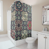 Portugiesische Fliesen: Talavera Style Nahtlos Duschvorhang (Beispiel)