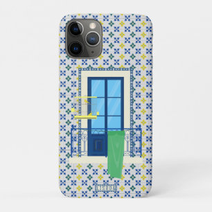 Portugiesische Fliesen und Fensterbalkon mit Vogel Case-Mate iPhone Hülle
