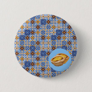 Portugiesische Fliesen und Gebäck Button