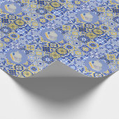 Portugiesische Fliesen und Sardinen Geschenkpapier (Ecke)