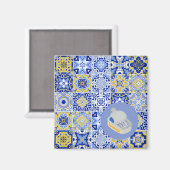 Portugiesische Fliesen und Sardinen Magnet (Vorderseite/Rückseite)