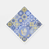 Portugiesische Fliesen und Sardinen Serviette (Ecke)