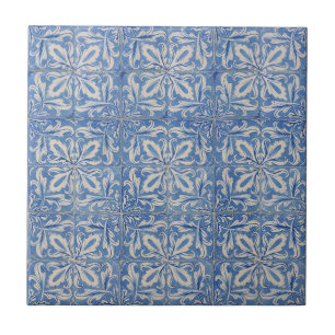 Portugiesische Fliesen Vintage Azulejos Blau Weiß 