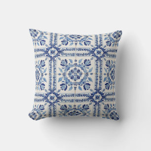 Portugiesische Fliesen Vintage Blau-Weiß Case-Mate Kissen