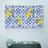 Portugiesische Fliesen, Zitronen, Früchte, Sommerk Banner (Messe)