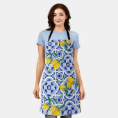 Portugiesische Fliesen, Zitronen, Früchte, Sommerk Schürze (Getragen)