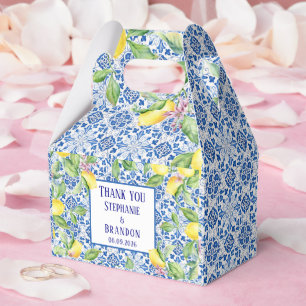 Portugiesische Fliesen Zitronen Mediterrane Hochze Geschenkschachtel