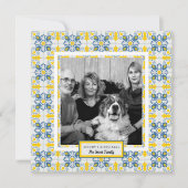 Portugiesische Fliesenfamilie Foto Rahmen Weihnach (Vorderseite)